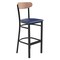 Flash Furniture Blue Vinyl Seat Barstool with Natural Wood Back XU-DG6V6BLV-NAT-GG - alternate 3